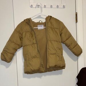 Old Navy Tan Puffer Coat Size 5T